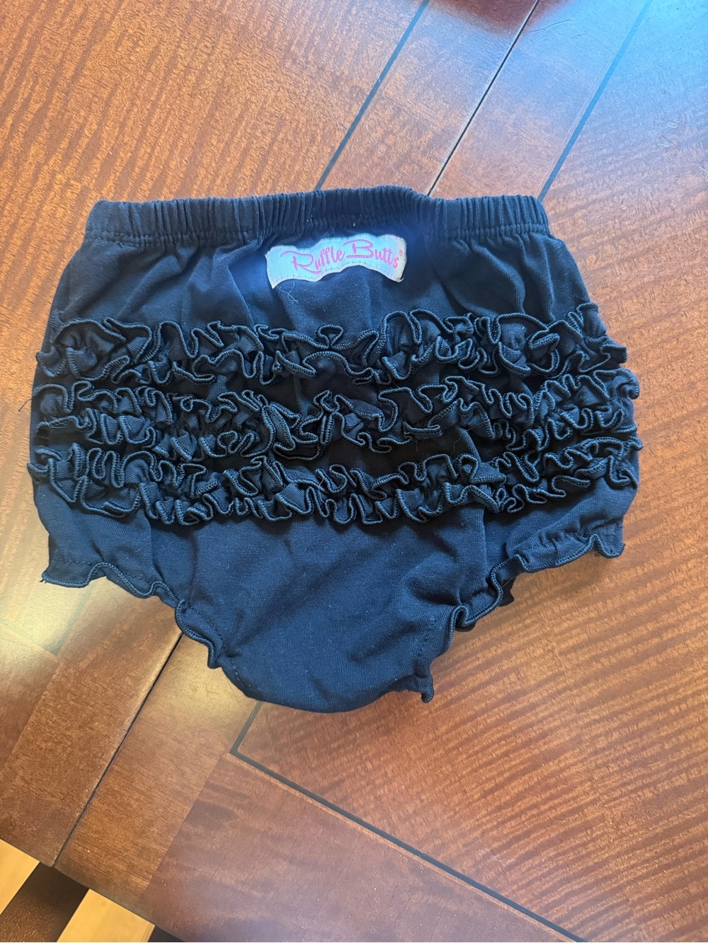 Ruffle Butts Black Ruffle Bloomers Diaper Cover
